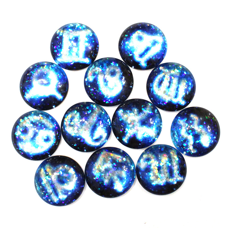 時間宝石光沢のあるガラスパッチリングフェイスイヤリングキーホルダー diy ジュエリーアクセサリー