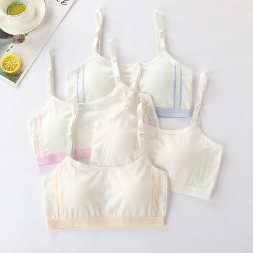 Girls suspender underwear female students thin pure cotton high school students development period junior high school students adolescence comfortable and breathable