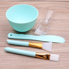 DIY Beauty Silicone Mask Bowl Set Including Mask Brush, Mask Stick with Graduated Measuring Spoon for Homemade Face Mask Tools