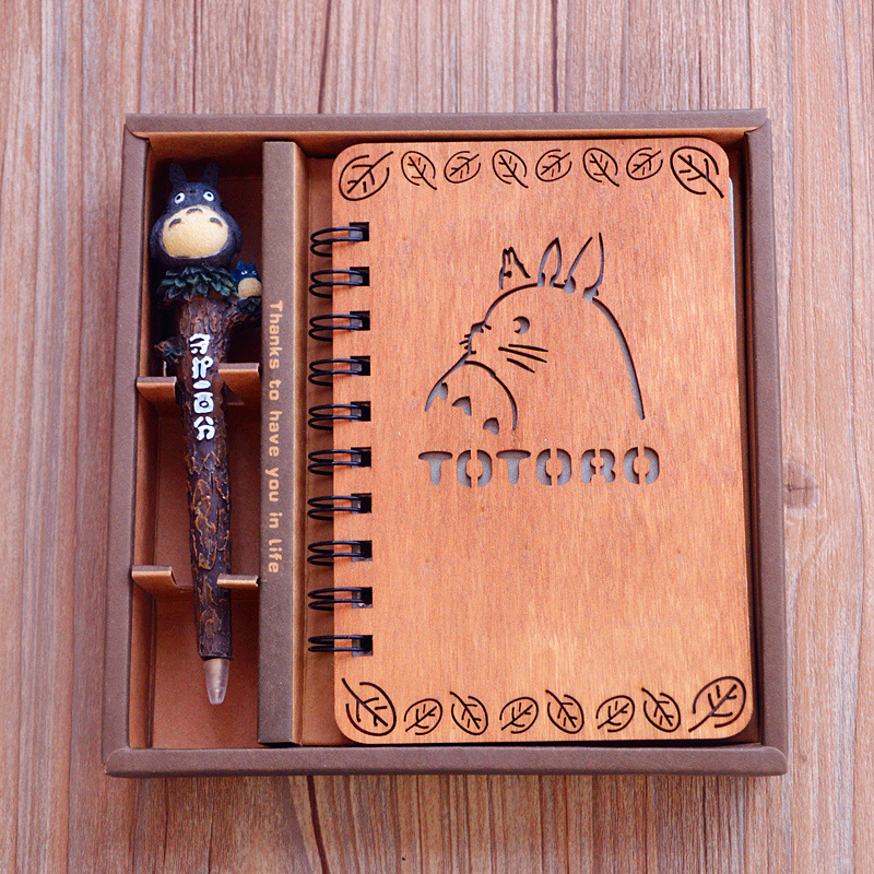 originality gift woodiness diary Paper quality 613-3 notebook Stationery Notepad student suit Boutiques