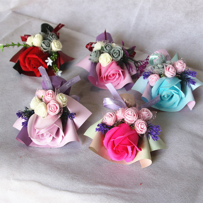 Manufactor wholesale originality rose vehicle Hands Soap flower Mini Dry bouquet A birthday present activity gift