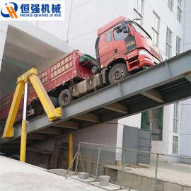 80吨翻板卸车机汽车集装箱液压卸车后翻式整机平台装卸货
