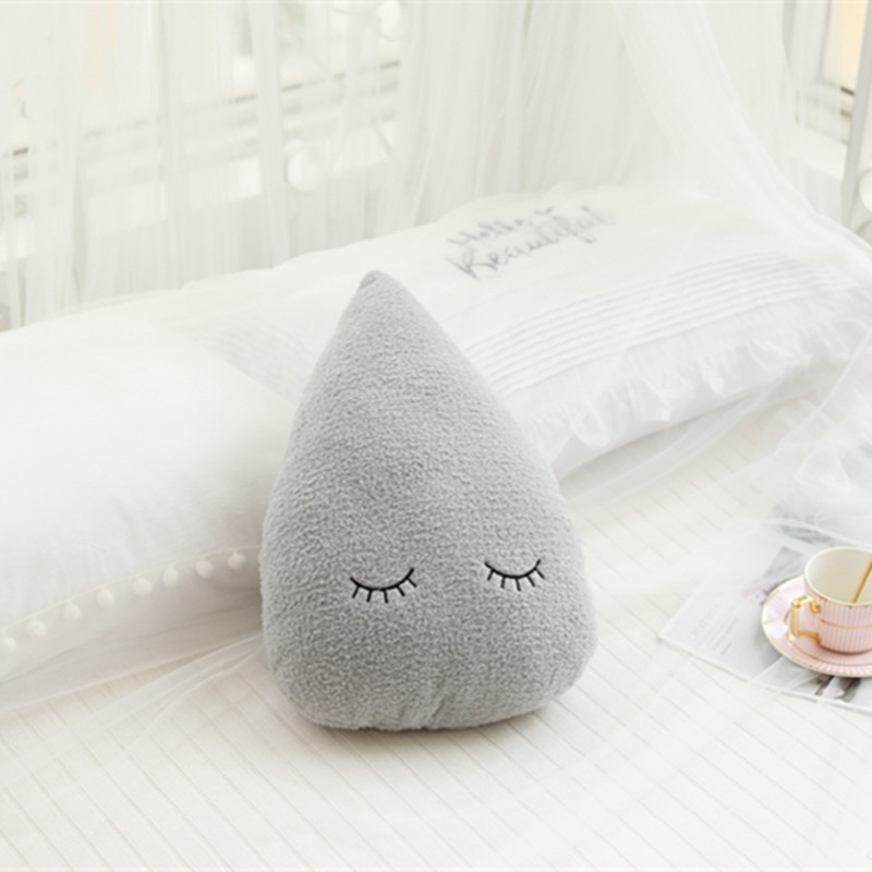 INS Sky series almohada de peluche de juguete nube Luna gotas de lluvia estrella de cinco puntas sofá cojín decoración de la habitación de los niños
