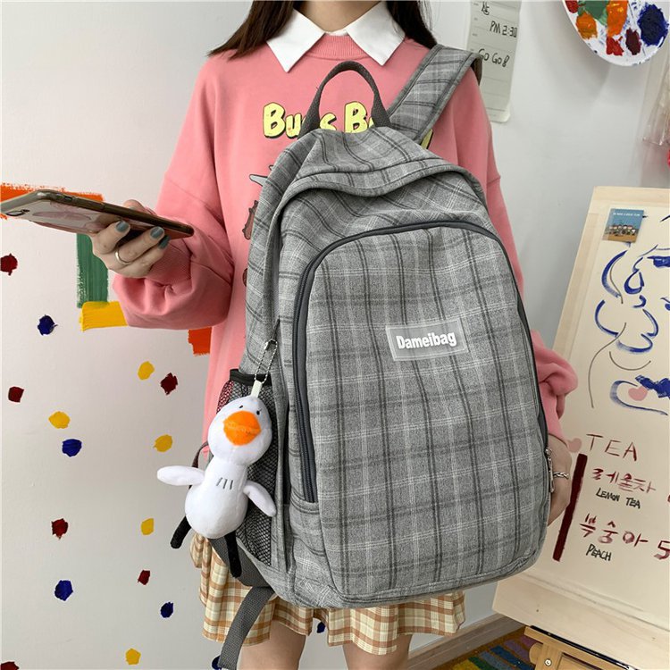 Simple Plaid Backpack display picture 37