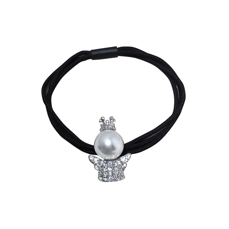 Korea Simple Diamond Pearl Hair Ring Set display picture 1