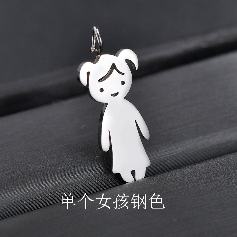 Personality Boy Girl Necklace Stainless Steel Diy Free Combination Lettering Good Friend Family Necklace Wholesale Nihaojewelry display picture 5