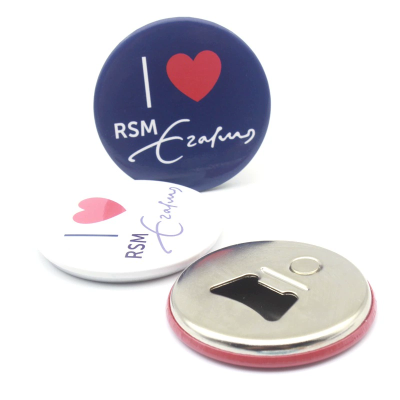 Цветная печать LOGO открывалка для бутылок наклейки на холодильник круглый металлический рекламный открывалка для бутылок