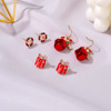 Earrings, small bell for elderly, Christmas set, suitable for import, 3 piece set