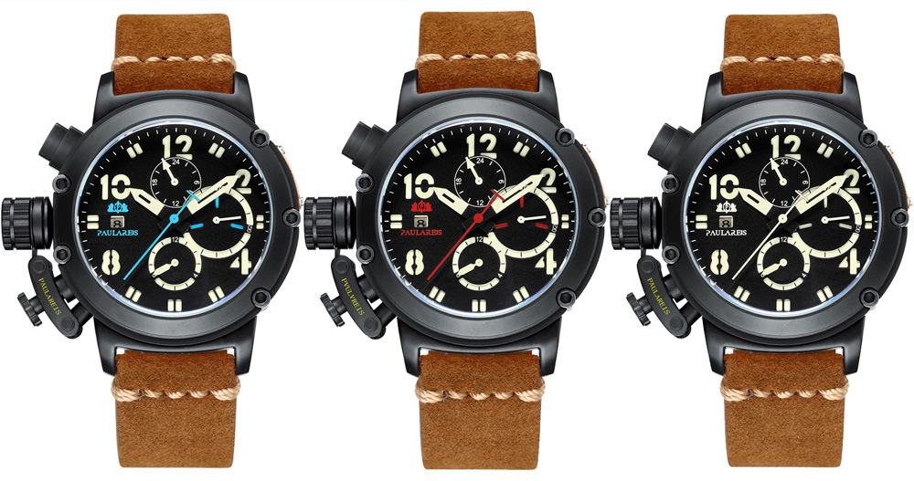 Automatic Mechanical Men's Watch With Luminous Rose Gold Case_voghion.com