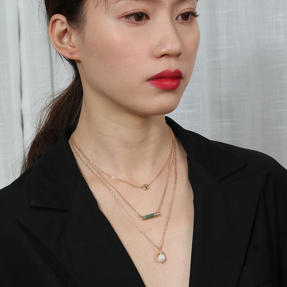 Fashion Multi-layer Natural Miyuki Bead Necklace display picture 2