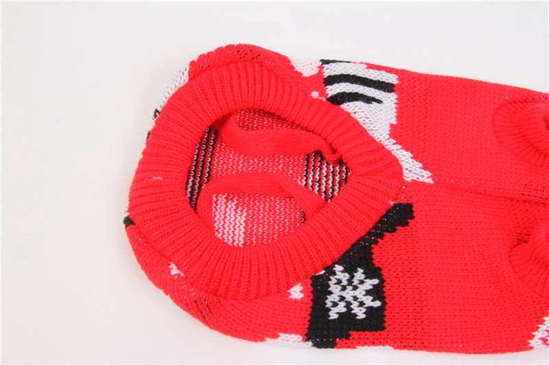 Christmas Reindeer Maple Leaf Snowflake Holiday Pet Clothes Turtleneck Knitted Sweater Dog Cat Clothing Winter Coat_voghion.com