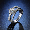 Ring with stone, wedding ring, internet celebrity, one carat, wholesale