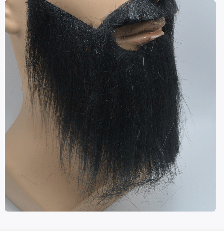 Cross-border foreign trade export of Halloween props: black and white big beard simulation beard, new Arabian big beard detail image 6