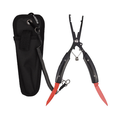 Cross-border multi-functional lure pliers, untie hook open loop fishing pliers, fishing gear supplies with lost rope and knife
