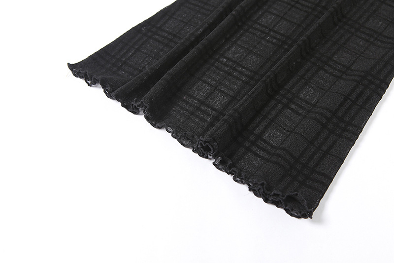 2020 Cross-Border European And American Style Autumn Winter New Women's Slim Fit High Waist Bodycon Fashion Plaid_ecoleips.com