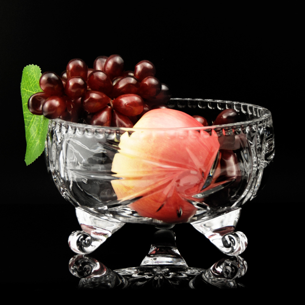 水晶玻璃糖果罐装饰器皿带盖创意欧式糖缸糖罐子储物罐装饰品摆件