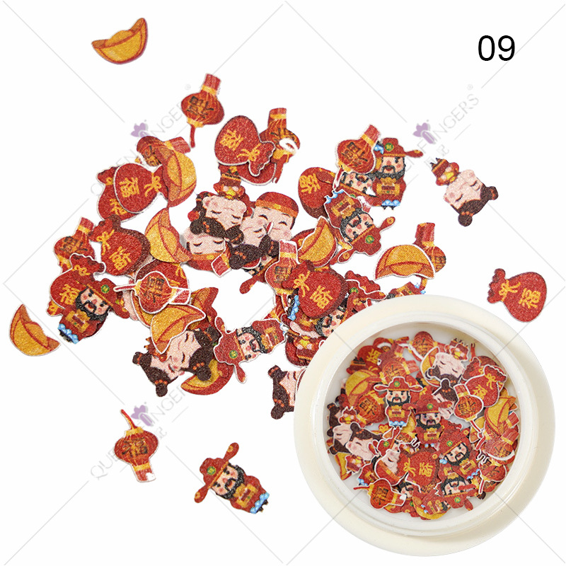 Princesa accesorios de uñas ins estilo color mezclado Año Nuevo Día de San Valentín flor Rosa parche de uñas pieza de pulpa de madera