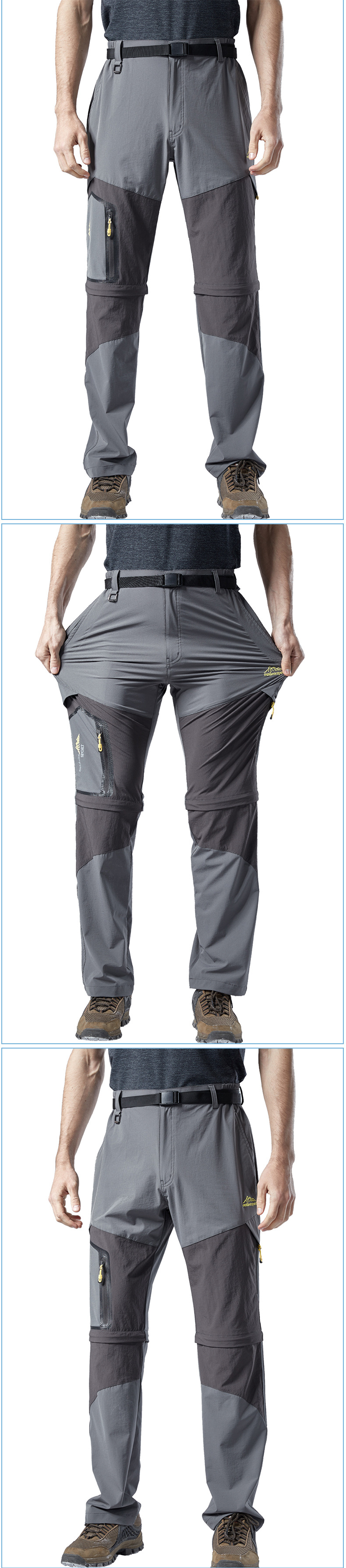 Quick-Drying Detachable Pants - Product Details - Convertible Zip-Off Design Features