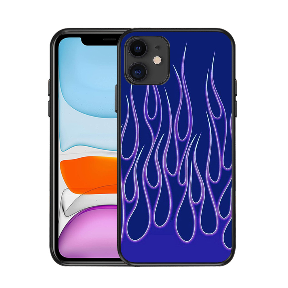 40g Weight iPhone Applicable Brands Phone Cases Classification tpu Material Flame Pattern Classic Style Style Tpu Flame Classic Style Phone Cases Phone Accessories 11