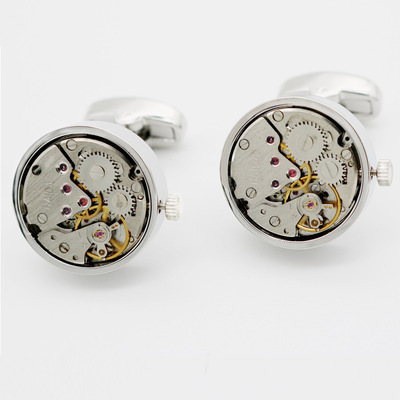 欧美爆款男士机械表机芯袖扣 全自动 实物拍照品质保证