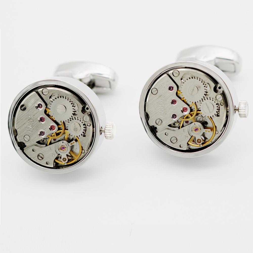 欧美爆款男士机械表机芯袖扣 全自动 实物拍照品质保证