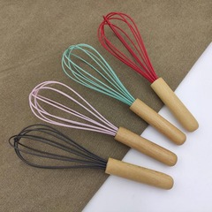 硅膠打蛋器手動食品級手持奶油雞蛋打發烘焙攪拌沙拉橡膠木