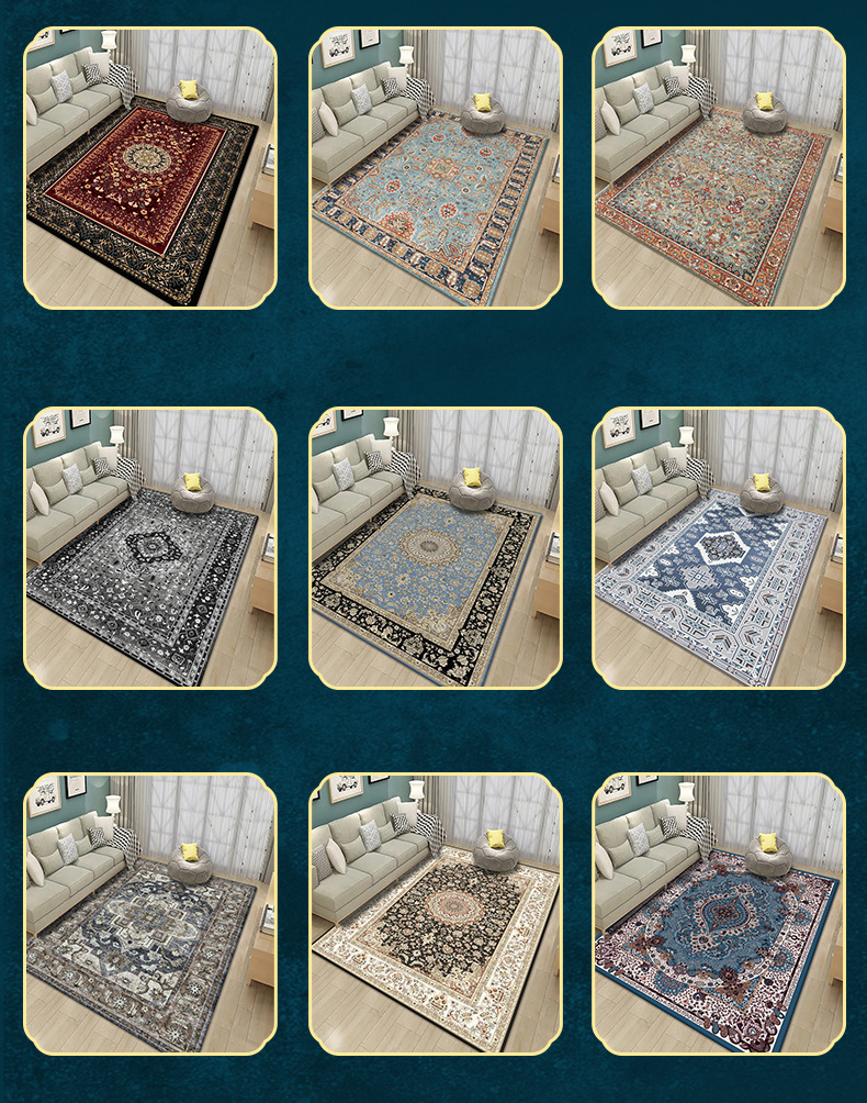 民族风地毯,中式地毯,卧室地毯,客厅地毯,地毯跨境,地毯定制,地垫