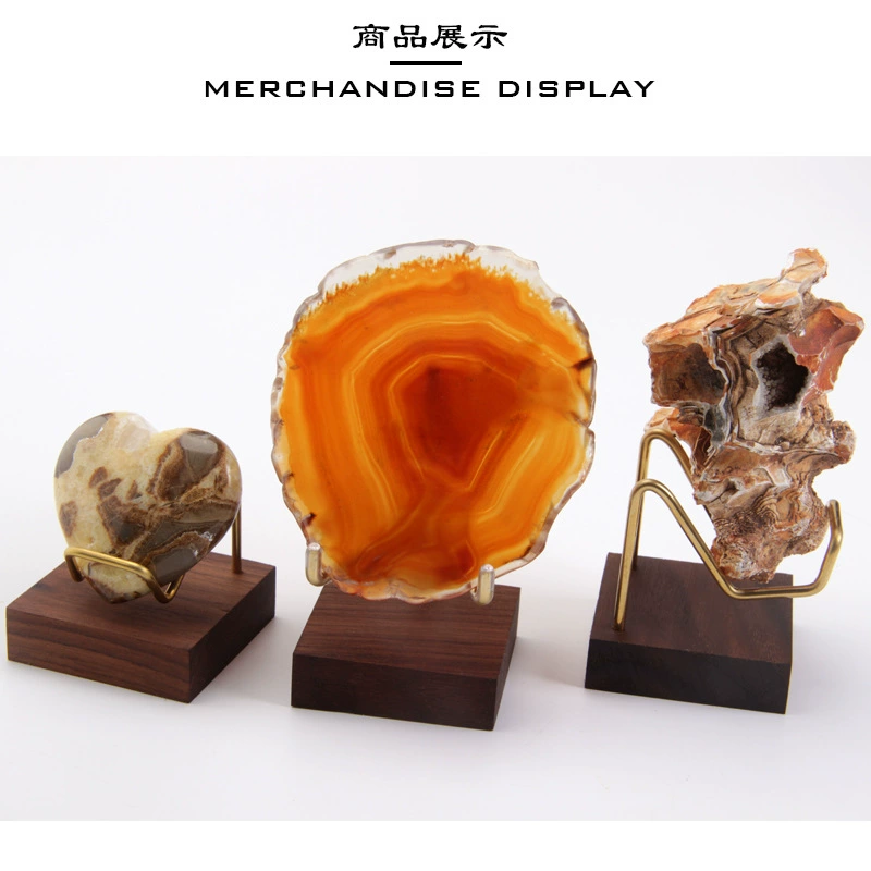Заводская новая продукция: витрина из орехового дерева с медью, витрина для украшений из медной вставки, кристаллы минералы