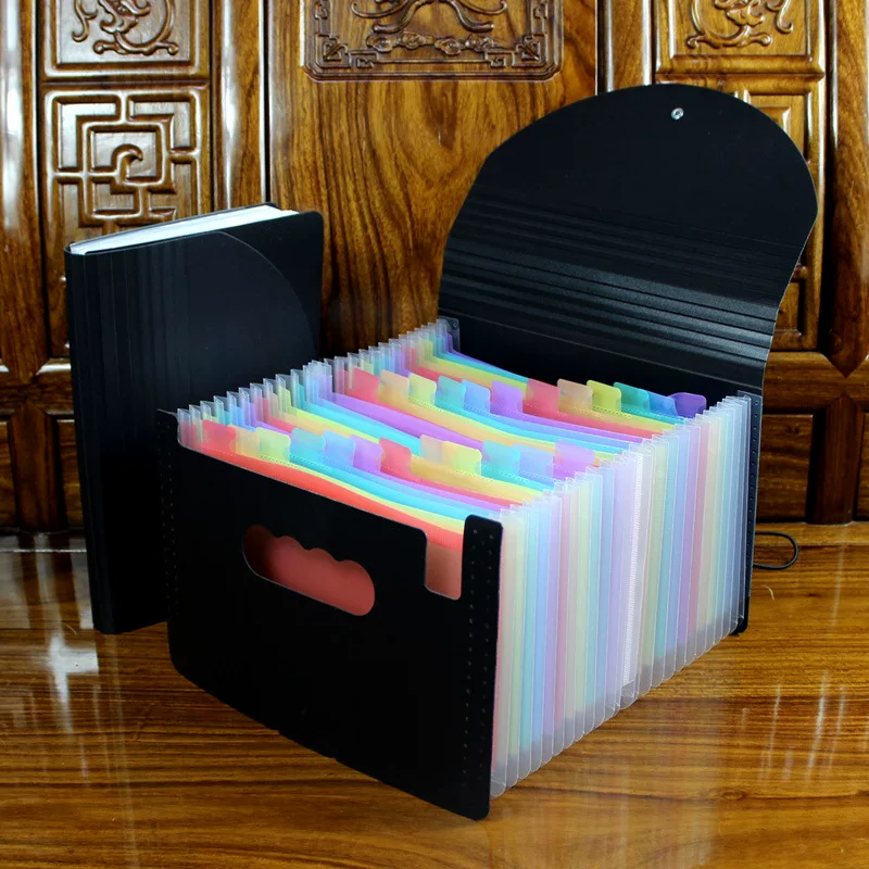Rainbow multilayer organ, organizer bag, folder