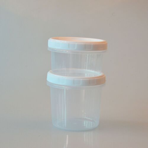 Food-grade plastic transparent preservation box, round heating plastic can refrigerator cold storage box, slime packaging can