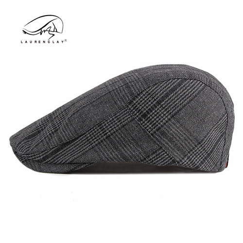 Spring, summer and autumn men's berets Korean style fashion plaid peaked hats women's British fashion literary progressive hat trend