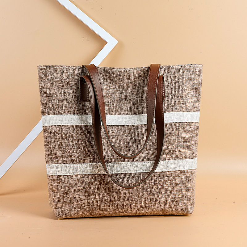 New Nylon Women Shoulder Bag Casual Large Capacity Lightweight Mother Bag Multi-functional Plaid Crossbody Bag Travel Bag