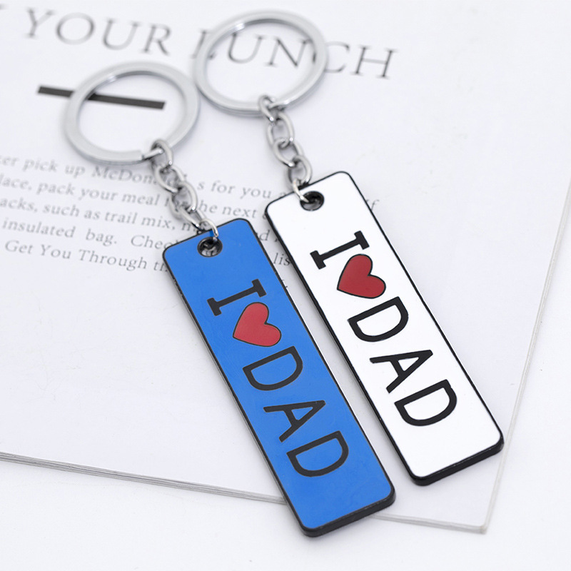 Double-sided Lettering Long Tag Keychain display picture 12