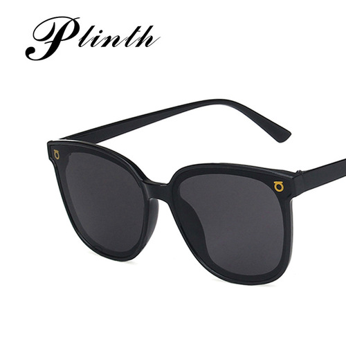 2020 new Korean style trendy sunglasses, personalized internet celebrity style, plain sunglasses, anti-UV sunglasses