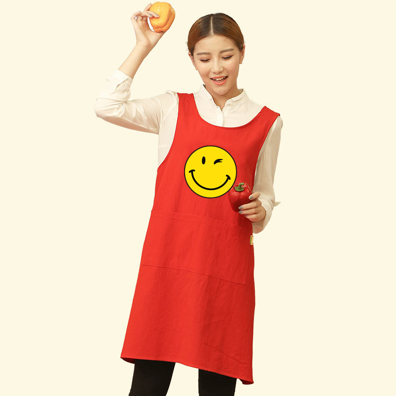 Hogar cocina delantal de la moda de las mujeres antifouling estilo coreano japonés cocina hogar trabajo adulto hombres Impresión de LOGO personalizado