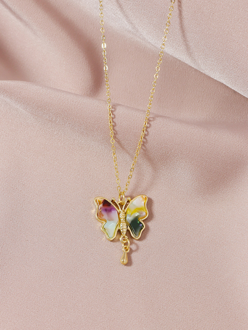 Fashion cute butterfly womenu0027s necklace wholesale