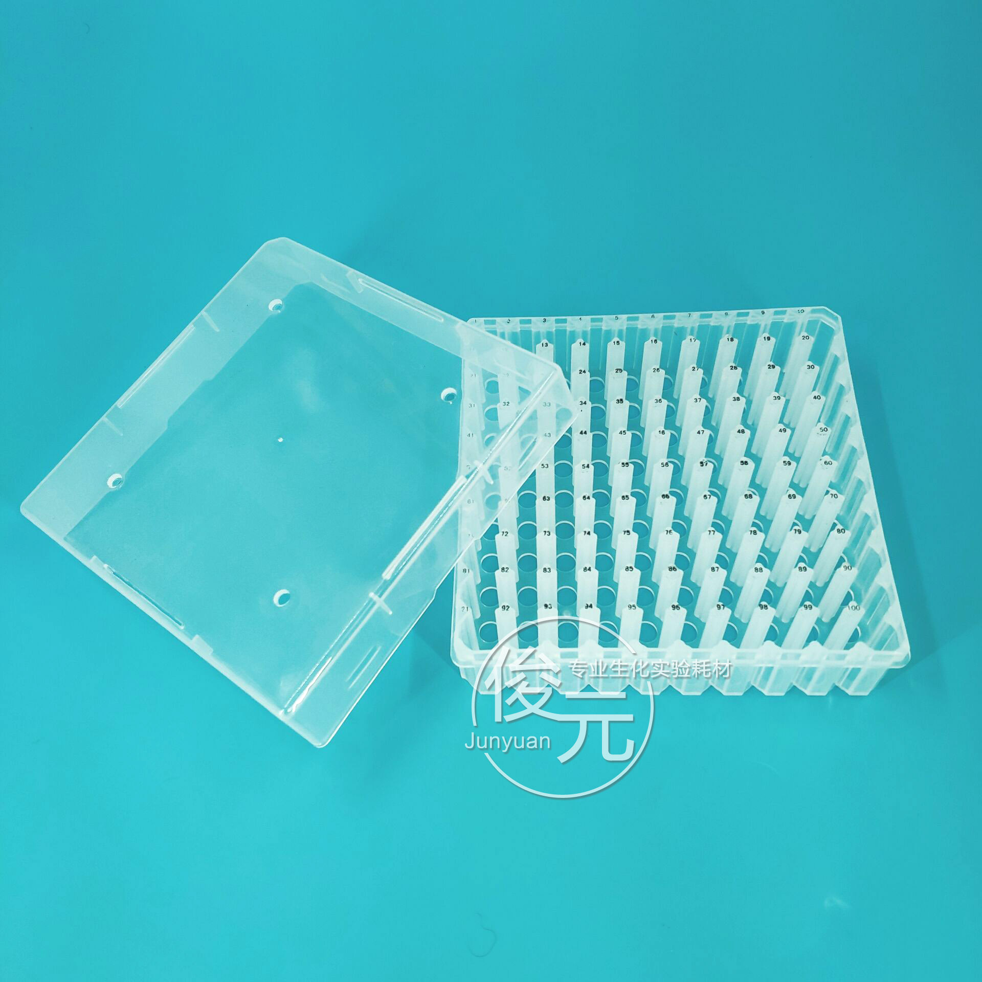 新款带出气孔冷冻盒 1.5ml 1.8ml 2ml 100格冷冻盒PP料