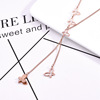 Accessory, necklace stainless steel, jewelry, Japanese and Korean, Korean style, simple and elegant design, internet celebrity