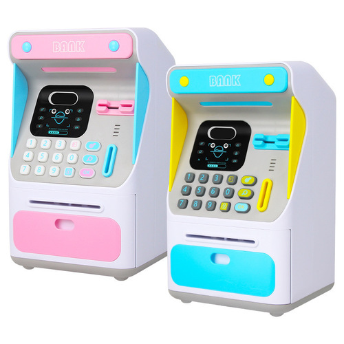 Cross-border face recognition sensor ATM piggy bank, password automatic roll money piggy bank, children's toys creative gifts
