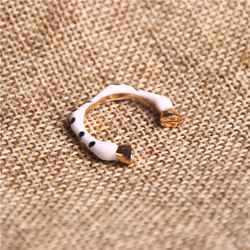 20g Weight Rings Classification 3 Pieces Set Quantity Daily Occasion Iron, Copper Material Zebra Pattern All Seasons Season Women's Gender Plating Design Cute, Simple Style Style Cute Simple Style Zebra Iron Copper Plating Women's Rings 16