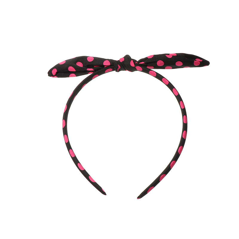 Koreanische Bowknot Polka Dot Kinder Haarband Set display picture 7