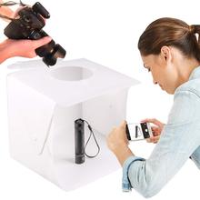 跨境柔光箱LED拍摄台迷你箱小型棚灯箱亚马逊JMFOTO折叠摄影棚