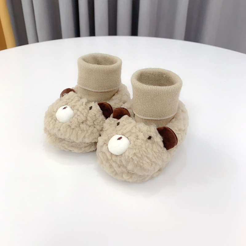 2021 otoño e invierno Bebé Zapatos de niño de fondo suave recién nacido engrosado forro polar cubierta de protección del pie Bebé Zapatos de algodón zapatos Calcetines