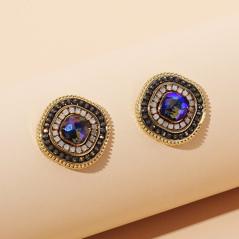 New Rhinestone Retro Earrings display picture 4