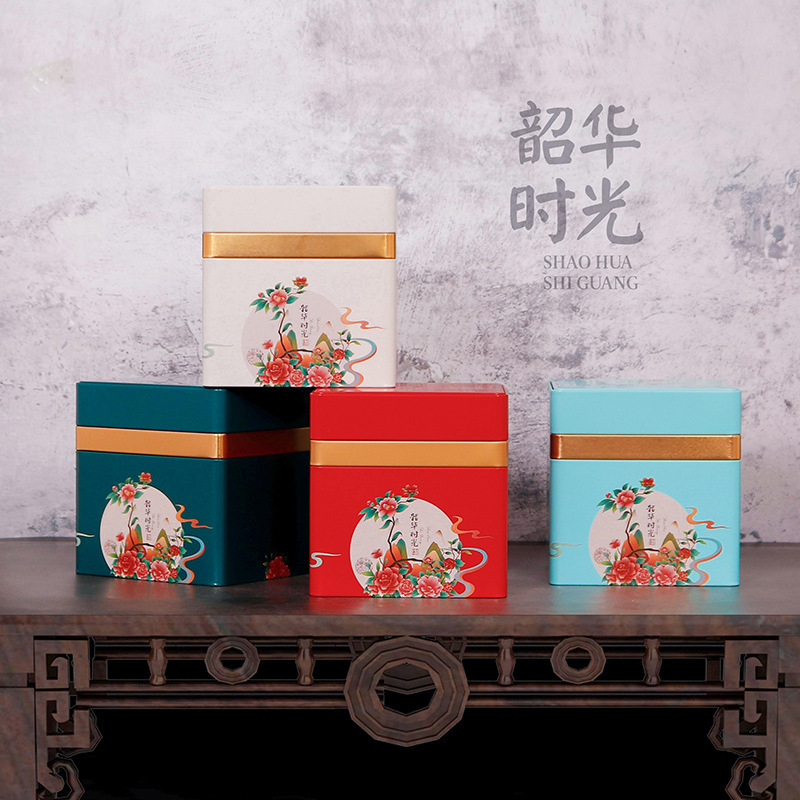 福鼎白茶茶叶礼盒包装盒一斤装大号方形铁罐茶盒食品茶叶罐铁盒