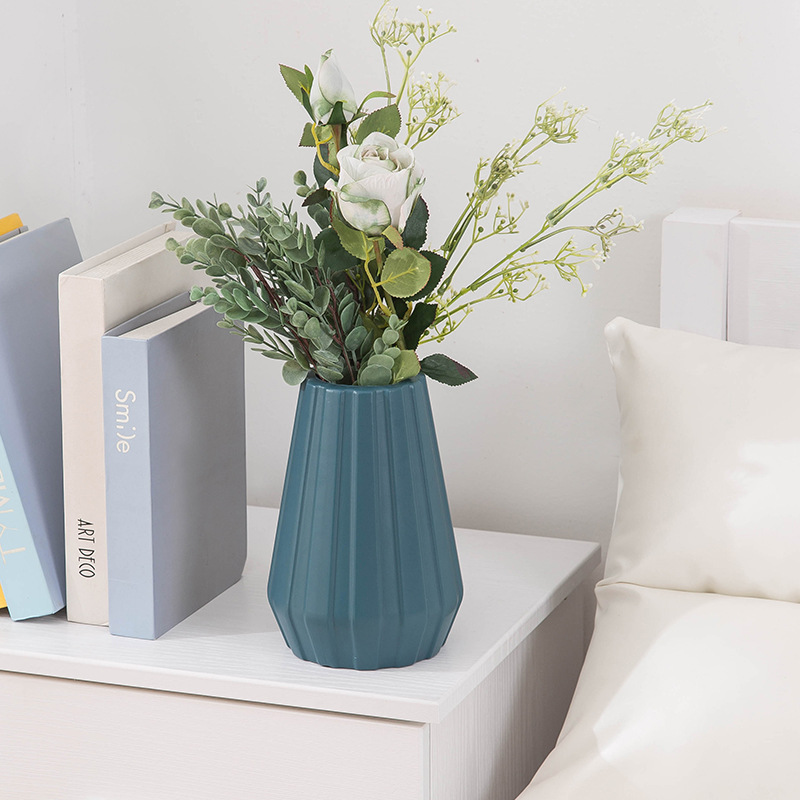 Plastic vase Flower Insert Container Uncompressing Creative Straight…