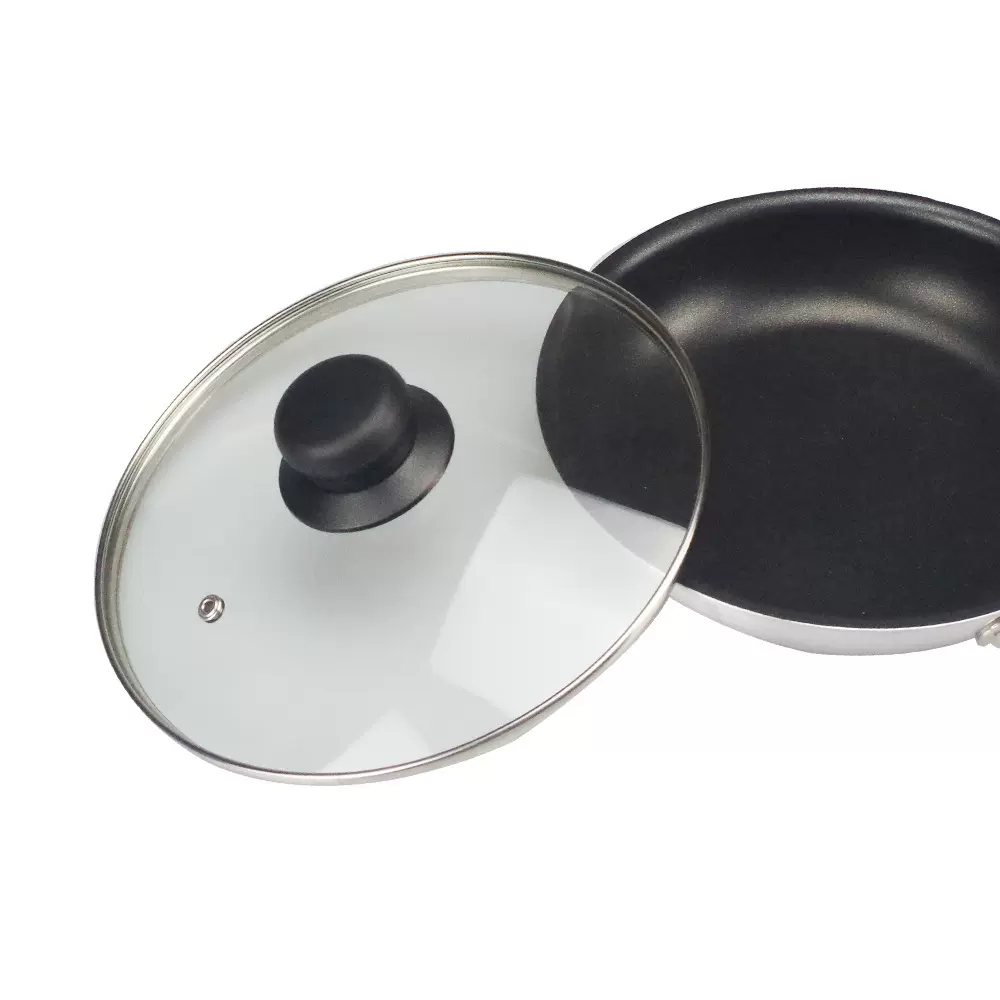 工厂锅盖定制 不锈钢包边钢化玻璃盖22CM