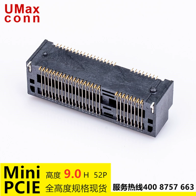 Поставщик Mini-PCI-E52pin разъем 9.0мм высокий слот карты 3G 4G сетевой карты