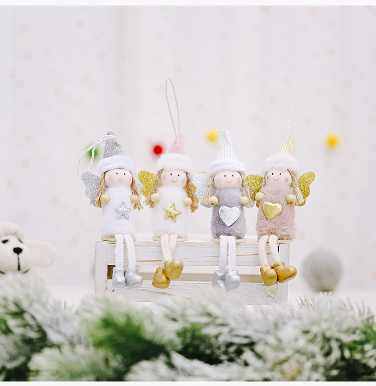 Christmas Ornament Sitting Posture Hanging Leg Angel Doll Pendant display picture 8