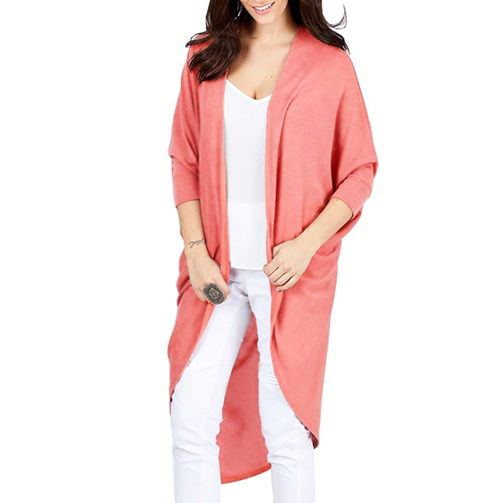 women s loose mid-length shawl Knit cardigan jacket nihaostyles clothing wholesale NSHYG72673